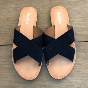 Soda Cross Strap Sandals
